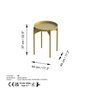 Hanah Home Mesa de Centro Shb-002-B Dorada